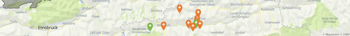 Map view for Pharmacies emergency services nearby Bramberg am Wildkogel (Zell am See, Salzburg)